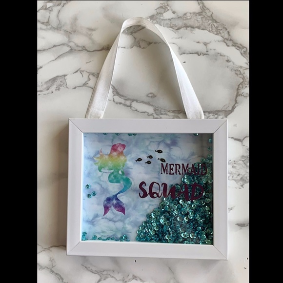 Mermaid Squad Shadow Box with Sequins - Picture 3 of 5